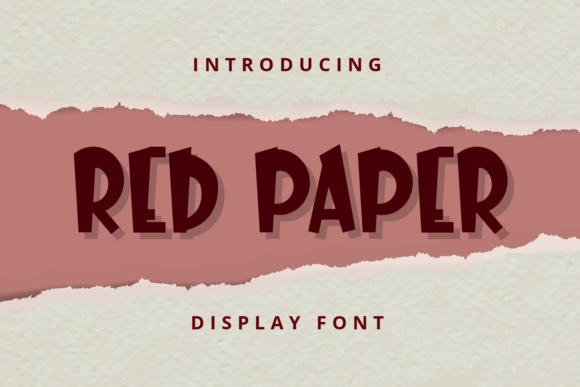 Red Paper: A Display Font with Decorative Warmth